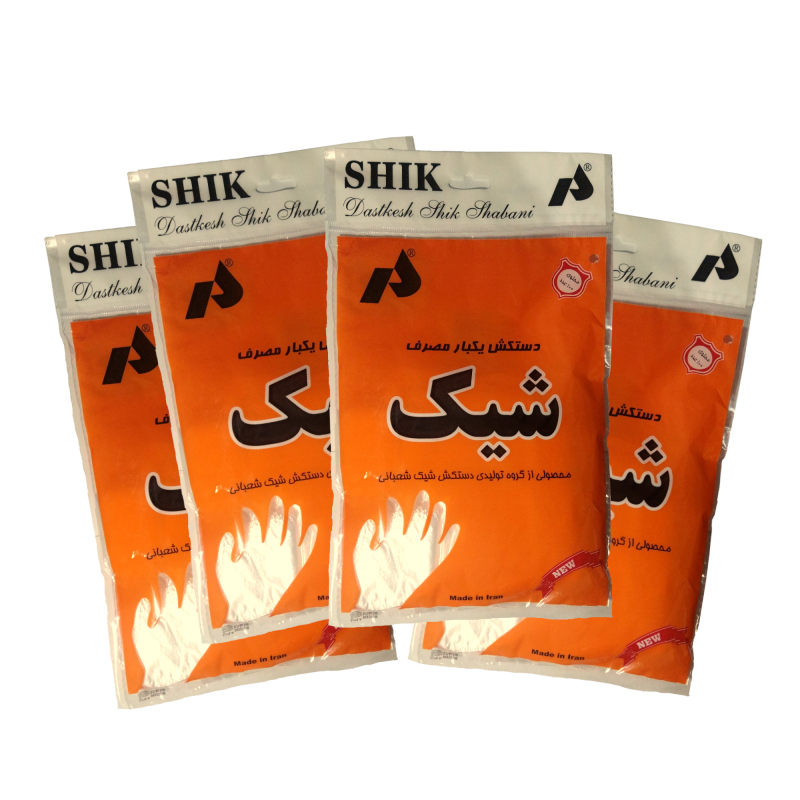دستکش یکبار مصرف شیک بسته 100 عددی